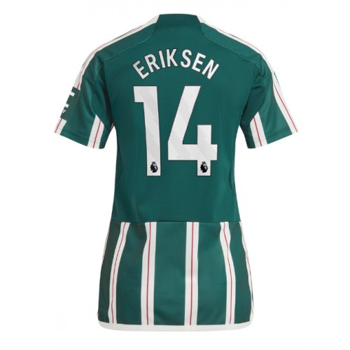 Manchester United Christian Eriksen #14 Gostujuci Dres za Ženska 2023-24 Kratak Rukav